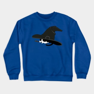 Wizard Hat Tuxedo Cat does Magic on Halloween Crewneck Sweatshirt